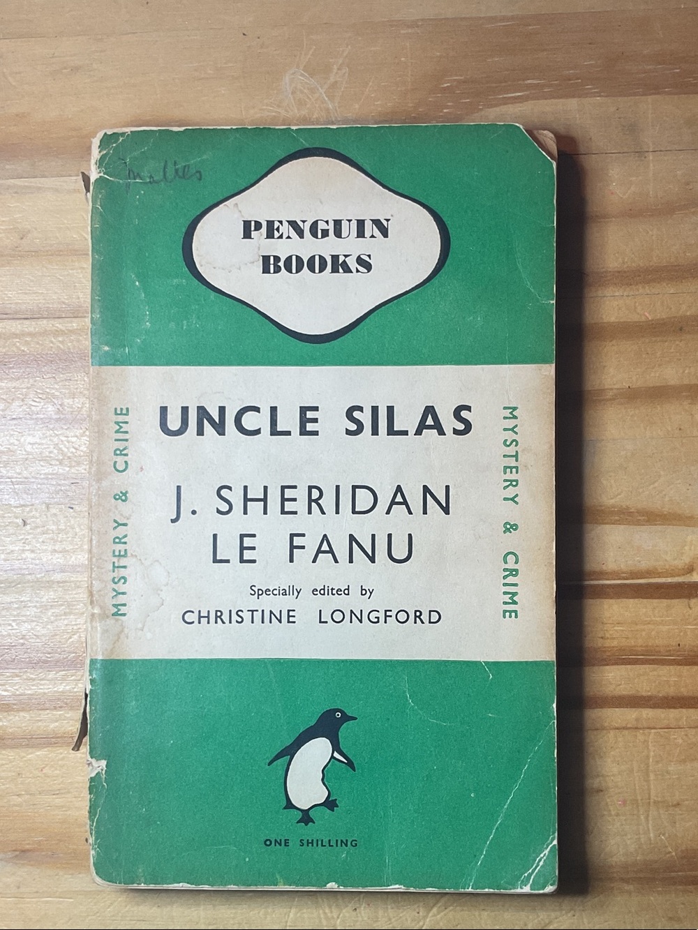 Original Penguin green and cream Uncle Silas by J. Sheridan Le Fanu